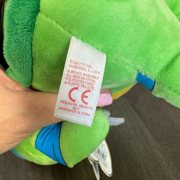 TY Leonardo Teenage Mutant Ninja Turtle Beanie Plush Stuffed Animal Toy - Picture 10 of 11